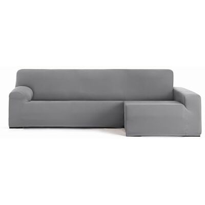 Eysa Funda de sofá bielástica para Chaise Longue con el Brazo Largo Lado Derecho Vista Frontal Color Gris diseño Harlem Eysa Funda de sofá bielástica para Chaise Longue con el Brazo Largo Lado Derecho Vista Frontal Color Gris diseño Harlem