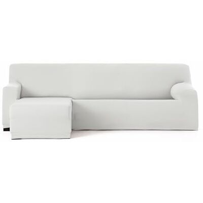 Eysa Funda de sofá bielástica para Chaise Longue con el Brazo Corto Lado Izquierdo Vista Frontal Color Blanco diseño Harlem Eysa Funda de sofá bielástica para Chaise Longue con el Brazo Corto Lado Izquierdo Vista Frontal Color Blanco diseño Harlem