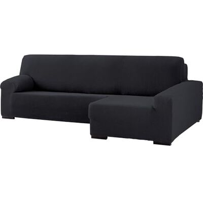 ECOMMERC3 Funda de Sofá Chaiselongue Bielástica para Brazo Largo Derecha – Funda Sofá Chaise Longue Color Negro Adaptable a Todos los Modelos Funda Sofá Ajuste Espumas de Sujeción ECOMMERC3 Funda de Sofá Chaiselongue Bielástica para Brazo Largo Derecha – Funda Sofá Chaise Longue Color Negro Adaptable a Todos los Modelos Funda Sofá Ajuste Espumas de Sujeción