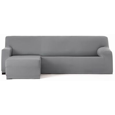 Eysa Funda de sofá bielástica para Chaise Longue con el Brazo Corto Lado Izquierdo Vista Frontal Color Gris diseño Harlem Eysa Funda de sofá bielástica para Chaise Longue con el Brazo Corto Lado Izquierdo Vista Frontal Color Gris diseño Harlem