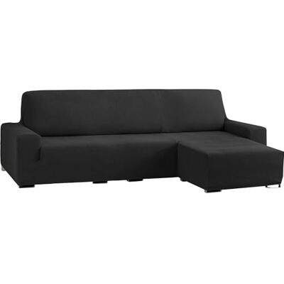 ECOMMERC3 Funda de Sofá Chaiselongue Bielástica para Brazo Corto Derecha – Funda Sofá Chaise Longue Color Negro Adaptable a Todos los Modelos Funda Sofá Ajuste Espumas de Sujeción ECOMMERC3 Funda de Sofá Chaiselongue Bielástica para Brazo Corto Derecha – Funda Sofá Chaise Longue Color Negro Adaptable a Todos los Modelos Funda Sofá Ajuste Espumas de Sujeción
