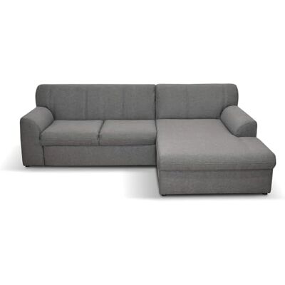 DOMO. collection Sofá esquinero con Forma de L con función de Dormir, Moderno sofá de Esquina, sofá Cama, 245 x 155 x 78 cm, Color Gris DOMO. collection Sofá esquinero con Forma de L con función de Dormir, Moderno sofá de Esquina, sofá Cama, 245 x 155 x 78 cm, Color Gris