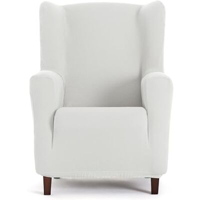 Eysa Funda de sofá bielástica para sillón orejero Color Blanco diseño Harlem Eysa Funda de sofá bielástica para sillón orejero Color Blanco diseño Harlem