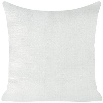 Eurofirany Fundas de cojín Brillantes para sofá, 2 Unidades, Poliéster, Blanco y Plateado, 45 x 45 cm Eurofirany Fundas de cojín Brillantes para sofá, 2 Unidades, Poliéster, Blanco y Plateado, 45 x 45 cm