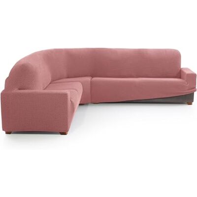 MAXIFUNDAS FUNDAS DE SOFA & CHAISE LONGUE . Funda Sofá Rinconera Relive Color Rosa Pastel. Funda Protectora súper elástica para sofá rinconera. MAXIFUNDAS FUNDAS DE SOFA & CHAISE LONGUE . Funda Sofá Rinconera Relive Color Rosa Pastel. Funda Protectora súper elástica para sofá rinconera.