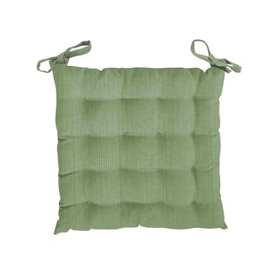 Soleil d'ocre , Velvet Cojín de Silla Acolchado Terciopelo, Verde, 40x40x5 cm Soleil d'ocre , Velvet Cojín de Silla Acolchado Terciopelo, Verde, 40x40x5 cm