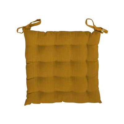 Soleil d'ocre , Velvet Cojín de Silla Acolchado Terciopelo, Amarillo, 40x40x5 cm Soleil d'ocre , Velvet Cojín de Silla Acolchado Terciopelo, Amarillo, 40x40x5 cm