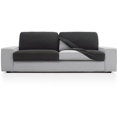 FAVERTI ® Funda Super Elástica de cojín de sofá con Medidas Entre 50-85 cm por 45-70 cm y 10-20 cm de Alto Modelo NOVELE Funda de Asiento o Respaldo de sillón o sofá Gris Oscuro FAVERTI ® Funda Super Elástica de cojín de sofá con Medidas Entre 50-85 cm por 45-70 cm y 10-20 cm de Alto Modelo NOVELE Funda de Asiento o Respaldo de sillón o sofá Gris Oscuro