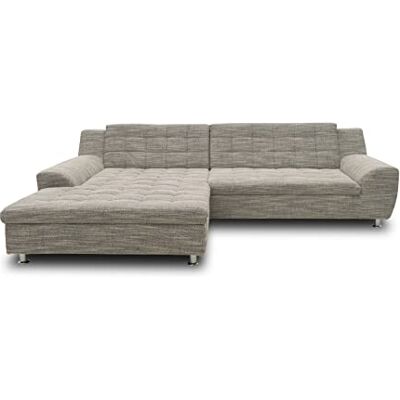 DOMO. collection DOMO Collection Sofá esquinero Morton en Forma de L, sofá esquinero de Tela, sofá de Esquina, tapizado, 304 x 200 x 84 cm (Ancho x Profundidad x Alto), Color Blanco y Gris DOMO. collection DOMO Collection Sofá esquinero Morton en Forma de L, sofá esquinero de Tela, sofá de Esquina, tapizado, 304 x 200 x 84 cm (Ancho x Profundidad x Alto), Color Blanco y Gris