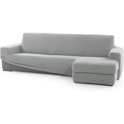 FAVERTI ® Funda Super Elástica Chaise Longue Brazo Corto Derecho (Visto de Frente) Modelo NOVELE Gris Claro Protector de Calidad de Tejido Jacquard Tacto algodón FAVERTI ® Funda Super Elástica Chaise Longue Brazo Corto Derecho (Visto de Frente) Modelo NOVELE Gris Claro Protector de Calidad de Tejido Jacquard Tacto algodón