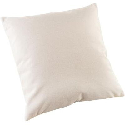 Linder Cojín de Piel de melocotón, Color Beige Tiza, Acabado con Cremallera sin Ribete – 100% poliéster – Colección Baltic Linder Cojín de Piel de melocotón, Color Beige Tiza, Acabado con Cremallera sin Ribete – 100% poliéster – Colección Baltic