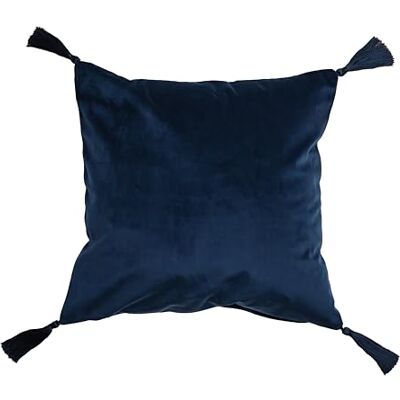 Chic Home Funda de Terciopelo Cristiano 45 x 45 cm Azul Marino Chic Home Funda de Terciopelo Cristiano 45 x 45 cm Azul Marino