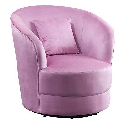 Atlantic Home Collection Sillón Colin de la colección Atlantic Home, 360 Grados, poliéster, Terciopelo, Rosa, Ancho x Profundidad: 84 cm x 85 cm x 84 cm Atlantic Home Collection Sillón Colin de la colección Atlantic Home, 360 Grados, poliéster, Terciopelo, Rosa, Ancho x Profundidad: 84 cm x 85 cm x 84 cm