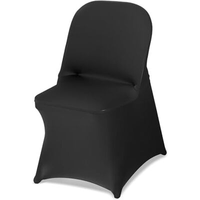 VEVOR Fundas Sillas de Comedor 150 Piezas, Funda para Sillones Elástica de Poliéster y Elastano, para Sillas de hasta 45 x 46 x 77 cm, Tela Suave y Transpirable, para Boda, Fiestas, Banquetes, Negro VEVOR Fundas Sillas de Comedor 150 Piezas, Funda para Sillones Elástica de Poliéster y Elastano, para Sillas de hasta 45 x 46 x 77 cm, Tela Suave y Transpirable, para Boda, Fiestas, Banquetes, Negro
