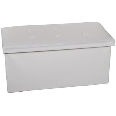 Puf Blanco DRW - Almacenaje Plegable Puf Blanco DRW - Almacenaje Plegable