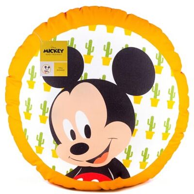 Disney Home Mickey Mouse y Minnie Mouse Cojín Decorativo con Relleno Redondo de 40 cm para niños y niñas, Gran cojín Decorativo para habitación de bebé, habitación de los niños, sofá, sofá Disney Home Mickey Mouse y Minnie Mouse Cojín Decorativo con Relleno Redondo de 40 cm para niños y niñas, Gran cojín Decorativo para habitación de bebé, habitación de los niños, sofá, sofá