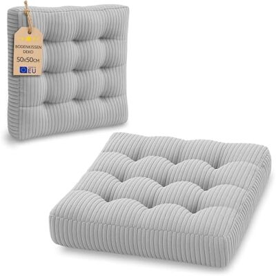 Amazinggirl Cojín para Silla de Comedor Cuadrado 50 cm cojín de Asiento para sillas Cocina Interior Acolchado Estilo escandinavo Suave y Lavable Terciopelo Acanalado Gris Claro Amazinggirl Cojín para Silla de Comedor Cuadrado 50 cm cojín de Asiento para sillas Cocina Interior Acolchado Estilo escandinavo Suave y Lavable Terciopelo Acanalado Gris Claro
