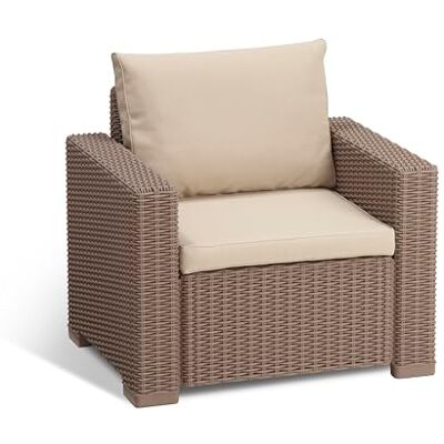 Keter Allibert Lounge Sillón de California, 2 Unidades, Capuchino/Panama Arena, 83 x 68 x 72 cm, 233049 Keter Allibert Lounge Sillón de California, 2 Unidades, Capuchino/Panama Arena, 83 x 68 x 72 cm, 233049