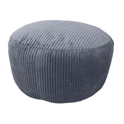 Relaxdays Puf , cordón, HxD: 25 x 35 cm, Relleno de poliestireno, cojín Redondo, Taburete salón, Pouf, Gris Oscuro Relaxdays Puf , cordón, HxD: 25 x 35 cm, Relleno de poliestireno, cojín Redondo, Taburete salón, Pouf, Gris Oscuro