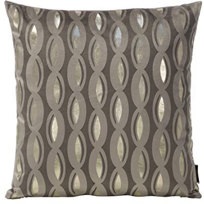 Eurofirany Elegante Funda de cojín de Terciopelo con Estampado de 45 x 45 cm, Funda de cojín de Terciopelo Suave, diseño Ovalado, Color Beige Eurofirany Elegante Funda de cojín de Terciopelo con Estampado de 45 x 45 cm, Funda de cojín de Terciopelo Suave, diseño Ovalado, Color Beige