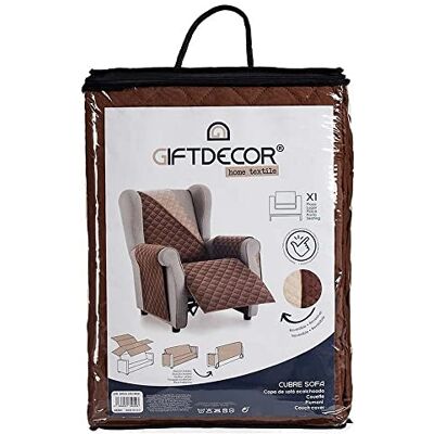 Gift Decor Funda para Sofá Marrón Microfibra Poliéster (210 x 210 x 0,5 cm) Gift Decor Funda para Sofá Marrón Microfibra Poliéster (210 x 210 x 0,5 cm)