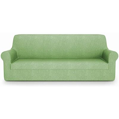 PETTI ARTIGIANI ITALIANI – Funda para sofá de 3 plazas, elástica, Color Salvia, Tejido Jacquard, 100% Fabricada en Italia PETTI ARTIGIANI ITALIANI – Funda para sofá de 3 plazas, elástica, Color Salvia, Tejido Jacquard, 100% Fabricada en Italia