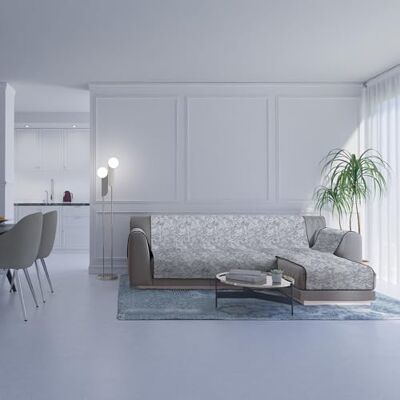 Italian Bed Linen Glamour Funda para sofá Antideslizante con Chaise Longue DX, Gris Oscuro, 190 cm Italian Bed Linen Glamour Funda para sofá Antideslizante con Chaise Longue DX, Gris Oscuro, 190 cm
