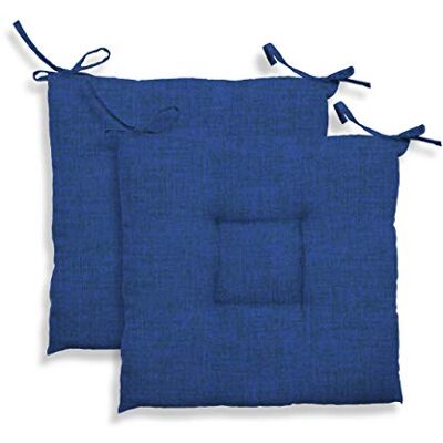 GEMITEX Cojín para Silla Acolchado Creta, Juego de 2 Piezas, decoración 1547, Azul, 39 x 39 x 5 cm, Poliéster, 2 Unità (Confezione da 1), 2 GEMITEX Cojín para Silla Acolchado Creta, Juego de 2 Piezas, decoración 1547, Azul, 39 x 39 x 5 cm, Poliéster, 2 Unità (Confezione da 1), 2