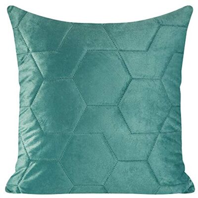 Eurofirany Funda de cojín para sofá, cojín para Cama, decoración de Habitaciones, Elegante y Noble, Exclusivo Terciopelo, patrón geométrico, Turquesa Oscuro, 45 x 45 cm, 2 Eurofirany Funda de cojín para sofá, cojín para Cama, decoración de Habitaciones, Elegante y Noble, Exclusivo Terciopelo, patrón geométrico, Turquesa Oscuro, 45 x 45 cm, 2