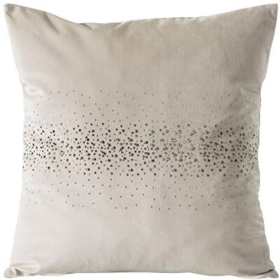 Eurofirany Funda de cojín para sofá, decoración de Habitaciones, Elegante, Terciopelo, Piedras Brillantes, Crema, 45 x 45 cm, 2 Unidades Eurofirany Funda de cojín para sofá, decoración de Habitaciones, Elegante, Terciopelo, Piedras Brillantes, Crema, 45 x 45 cm, 2 Unidades