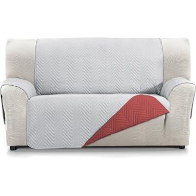Martina Home Funda Cubre Sofá, Protector para Sofás Acolchado Reversible 2 Plazas Rojo/Gris Martina Home Funda Cubre Sofá, Protector para Sofás Acolchado Reversible 2 Plazas Rojo/Gris