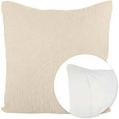 Eurofirany Design91 Fundas de cojín (2 Unidades, 40 x 40 cm), Color Beige y Crema Eurofirany Design91 Fundas de cojín (2 Unidades, 40 x 40 cm), Color Beige y Crema