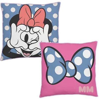 Disney Cojín Cuadrado con Licencia Oficial de Minnie Mouse, Almohada Supersuave Diseño Reversible con Lunares Ideal para Decorar el Dormitorio o el salón 40 x 40 cm Disney Cojín Cuadrado con Licencia Oficial de Minnie Mouse, Almohada Supersuave Diseño Reversible con Lunares Ideal para Decorar el Dormitorio o el salón 40 x 40 cm