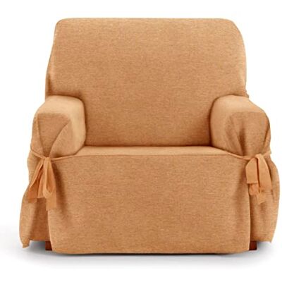 Eysa Valkiria Funda de sillón 1 Plaza con Lazos, para sillones de 80 cm-120 cm Respaldo orientativamente (Unos 55 cm 60 cm de sentada del sillón), Mostaza. Eysa Valkiria Funda de sillón 1 Plaza con Lazos, para sillones de 80 cm-120 cm Respaldo orientativamente (Unos 55 cm 60 cm de sentada del sillón), Mostaza.