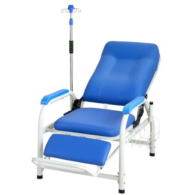 VEVOR Silla de Infusión Reclinable con Soporte para Suero Capacidad 181 kg Silla Médica para Infusión con Respaldo Ajustable 90°-160°, Reposapiés y Cesta para Hospital, Clínica y Sala de Tratamiento VEVOR Silla de Infusión Reclinable con Soporte para Suero Capacidad 181 kg Silla Médica para Infusión con Respaldo Ajustable 90°-160°, Reposapiés y Cesta para Hospital, Clínica y Sala de Tratamiento