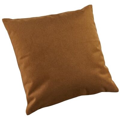 Linder Cojín de Piel de melocotón, Color marrón Cobre, Acabado con Cremallera sin Ribete – 100% poliéster – Colección Báltico – Color Liso – Efecto Aterciopelado Linder Cojín de Piel de melocotón, Color marrón Cobre, Acabado con Cremallera sin Ribete – 100% poliéster – Colección Báltico – Color Liso – Efecto Aterciopelado
