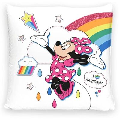 Disney Home Minnie Mouse – Cojín Decorativo con Relleno y Cremallera – 40 x 40 cm – Cojín con Relleno, Gran cojín Decorativo para sofá, salón, Dormitorio – Suave cojín Disney Home Minnie Mouse – Cojín Decorativo con Relleno y Cremallera – 40 x 40 cm – Cojín con Relleno, Gran cojín Decorativo para sofá, salón, Dormitorio – Suave cojín