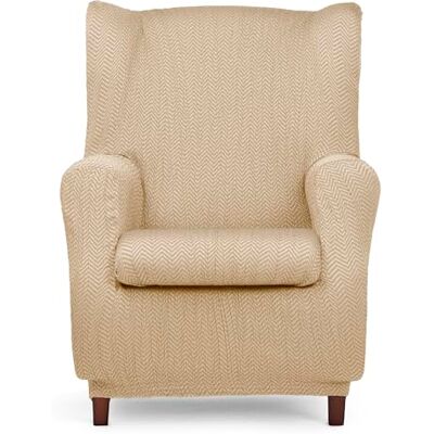 Eysa Luz Funda de sofá elástica para sillón orejero Color Beige Eysa Luz Funda de sofá elástica para sillón orejero Color Beige
