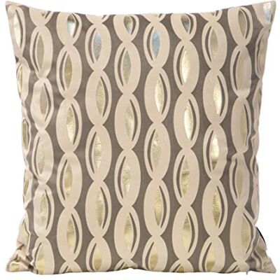 Eurofirany Elegante Funda de cojín de Terciopelo con Estampado de 45 x 45 cm, Funda de cojín de Terciopelo Suave, cojín de sofá Ovalado, Color Crema Eurofirany Elegante Funda de cojín de Terciopelo con Estampado de 45 x 45 cm, Funda de cojín de Terciopelo Suave, cojín de sofá Ovalado, Color Crema