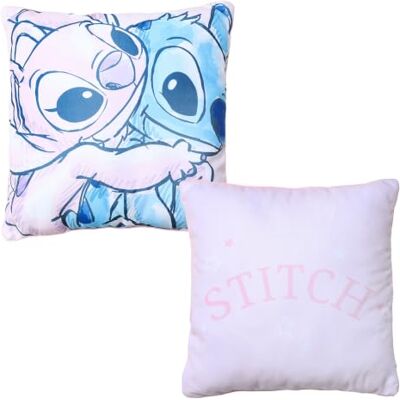 Disney Cojín Cuadrado con Licencia Oficial de «Lilo y Stitch, Almohada Supersuave Diseño Reversible «Chaos and Cuddles» Ideal para Decorar el Dormitorio o el salón 40 x 40 cm Disney Cojín Cuadrado con Licencia Oficial de «Lilo y Stitch, Almohada Supersuave Diseño Reversible «Chaos and Cuddles» Ideal para Decorar el Dormitorio o el salón 40 x 40 cm