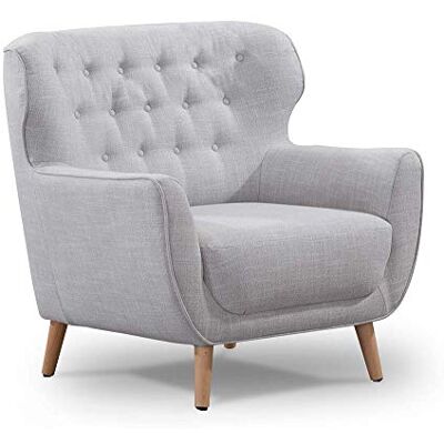 Cavadore Abby Sillón Acolchado, de Estilo clásico y con Acabado capitoné, Unas Medidas de 87 נ89 נ88 cm, confeccionado en Tejido Estructurado y en Color Gris Claro Cavadore Abby Sillón Acolchado, de Estilo clásico y con Acabado capitoné, Unas Medidas de 87 נ89 נ88 cm, confeccionado en Tejido Estructurado y en Color Gris Claro