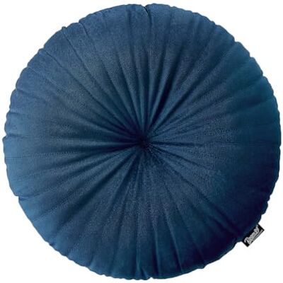 room99 Cojín Redondo de 45 cm, cojín Decorativo, Relleno de Felpa, para sofá, Cama, sofá, salón, Decorativo, Terciopelo Acolchado, Color Azul Oscuro, 1 Unidad room99 Cojín Redondo de 45 cm, cojín Decorativo, Relleno de Felpa, para sofá, Cama, sofá, salón, Decorativo, Terciopelo Acolchado, Color Azul Oscuro, 1 Unidad