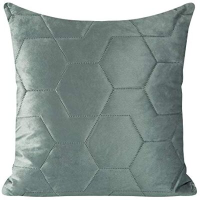 Eurofirany Funda de cojín para sofá, cojín para Cama, decoración de Habitaciones, Elegante y Noble, Exclusivo Terciopelo, patrón geométrico, Plata, 45 x 45 cm, 2 Eurofirany Funda de cojín para sofá, cojín para Cama, decoración de Habitaciones, Elegante y Noble, Exclusivo Terciopelo, patrón geométrico, Plata, 45 x 45 cm, 2