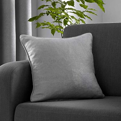 Fusion Home Furnishings Strata-Funda de cojín, Plateado, Cushion Cover Fusion Home Furnishings Strata-Funda de cojín, Plateado, Cushion Cover