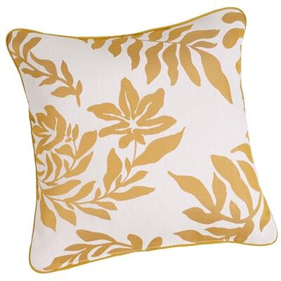 Linder – Cojín Acolchado de Tela Upcyclé/Reciclado, Tejido y teñido en Francia, Estilo Natural, Acabado Ribeteado – desenfundable – Color Amarillo Dorado – Medidas 45 x 45 cm – Colección Amelie Linder – Cojín Acolchado de Tela Upcyclé/Reciclado, Tejido y teñido en Francia, Estilo Natural, Acabado Ribeteado – desenfundable – Color Amarillo Dorado – Medidas 45 x 45 cm – Colección Amelie