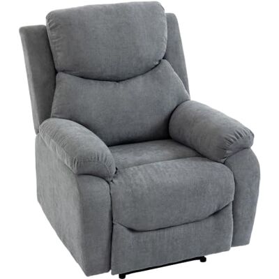 HOMCOM Sillón Reclinable de Salón Sillón Relax Manual 150° 120kg para Salón Reposabrazos y Reposapiés, Sofá Relax, para Salón Dormitorio HOMCOM Sillón Reclinable de Salón Sillón Relax Manual 150° 120kg para Salón Reposabrazos y Reposapiés, Sofá Relax, para Salón Dormitorio