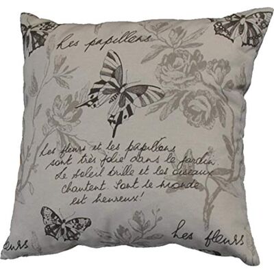 Angerer Cojín del sofá clásico de 40 x 40 cm diseño de la Mariposa, de Color Beige Angerer Cojín del sofá clásico de 40 x 40 cm diseño de la Mariposa, de Color Beige