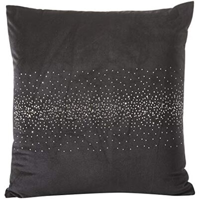 Eurofirany Funda de cojín para sofá, decoración de Habitaciones, Elegante, Terciopelo, Terciopelo, Piedras Brillantes, Negro, 45 x 45 cm, 2 Eurofirany Funda de cojín para sofá, decoración de Habitaciones, Elegante, Terciopelo, Terciopelo, Piedras Brillantes, Negro, 45 x 45 cm, 2