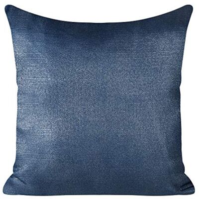 Eurofirany Fundas de cojín Brillantes para sofá, 2 Unidades, Color Azul Marino y Plateado, 45 x 45 cm Eurofirany Fundas de cojín Brillantes para sofá, 2 Unidades, Color Azul Marino y Plateado, 45 x 45 cm