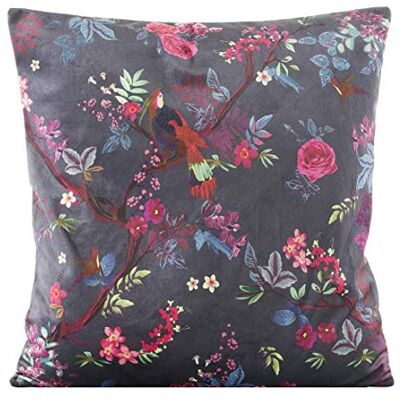Eurofirany sofá Doble Paquete de 2 Fundas de Almohada Decorativas cojín de Asiento, Poliéster, Gris Acero, 45 x 45 cm, 2 Eurofirany sofá Doble Paquete de 2 Fundas de Almohada Decorativas cojín de Asiento, Poliéster, Gris Acero, 45 x 45 cm, 2